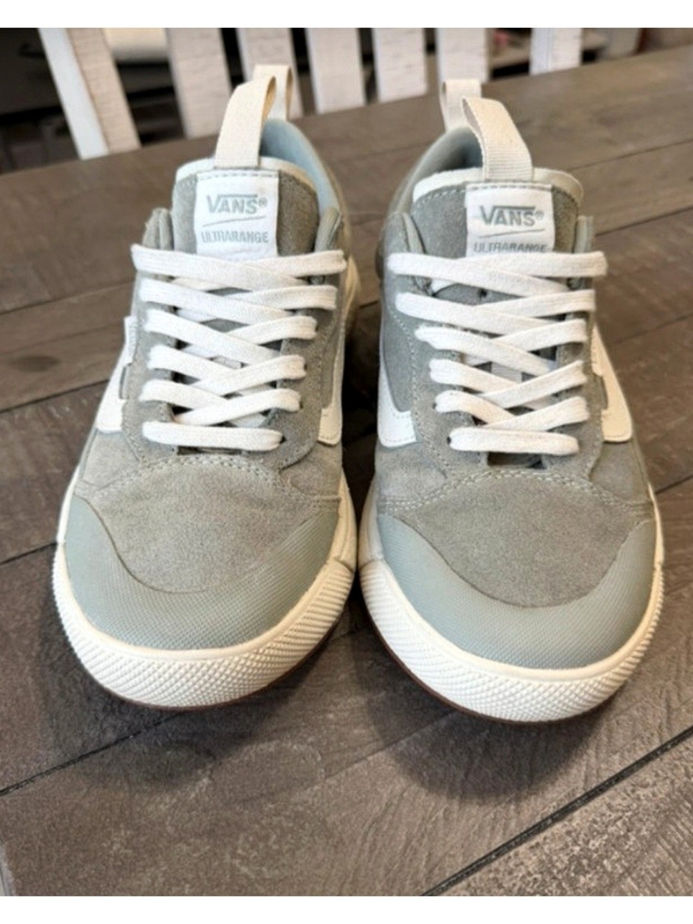 Vans Ultrarange Low Suede Sneakers - Light Sage (gray) & White